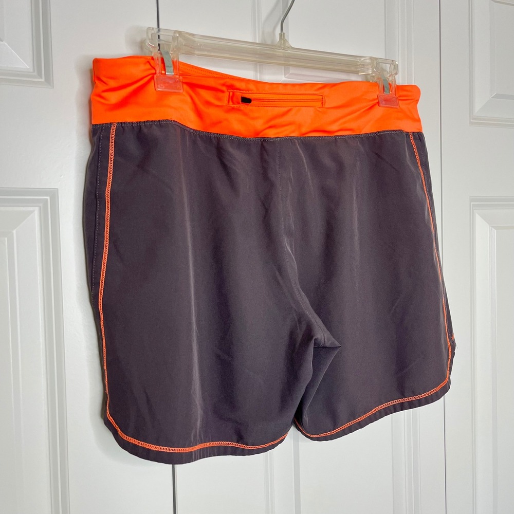 Reebok Running Shorts Gray Orange Athletic Shorts Large - Picture 5 of 10